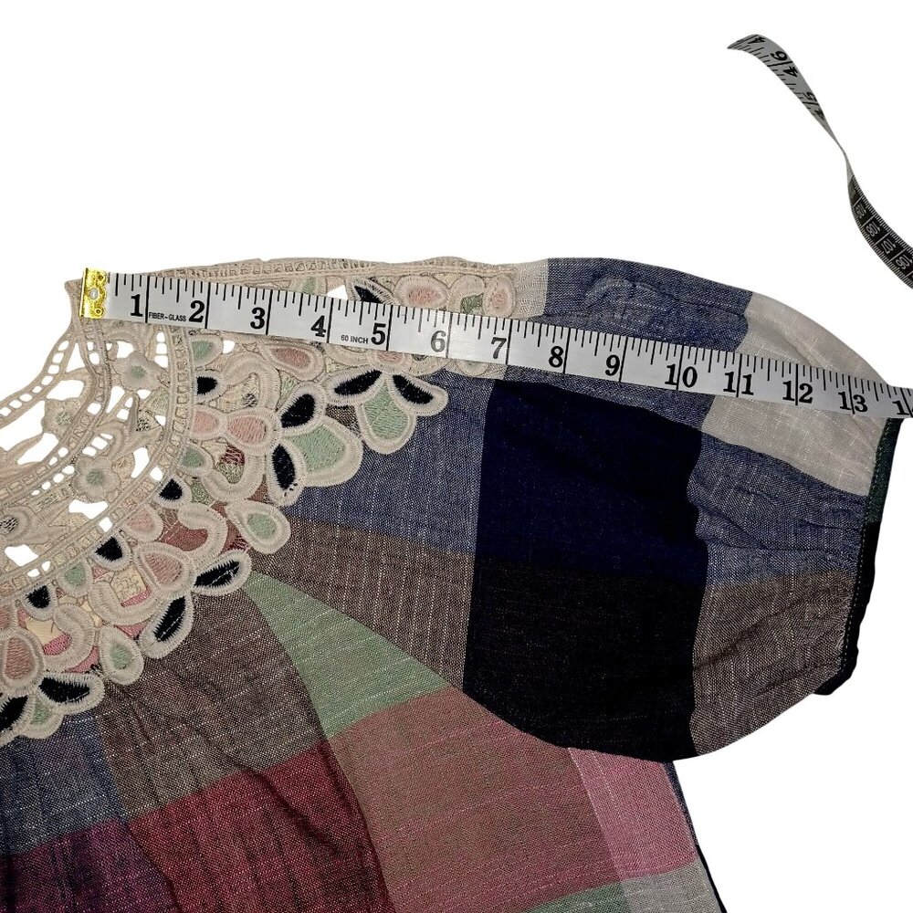 Mystree Patchwork Plaid Boho Cottagecore Crochet … - image 12